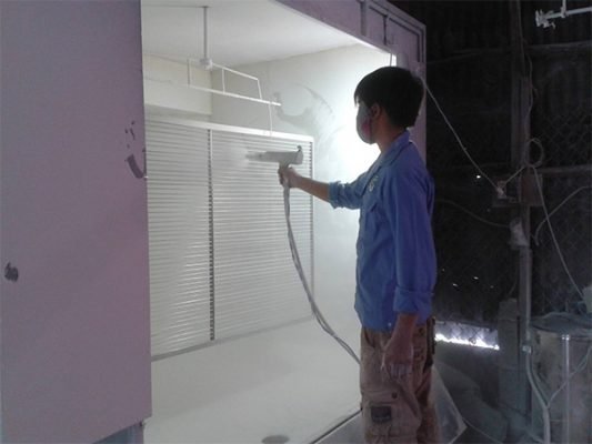 Buồng phun sơn tĩnh điện bột