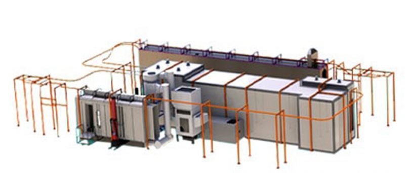 Buồng thu hồi bột sơn tĩnh điện 2 vị trí